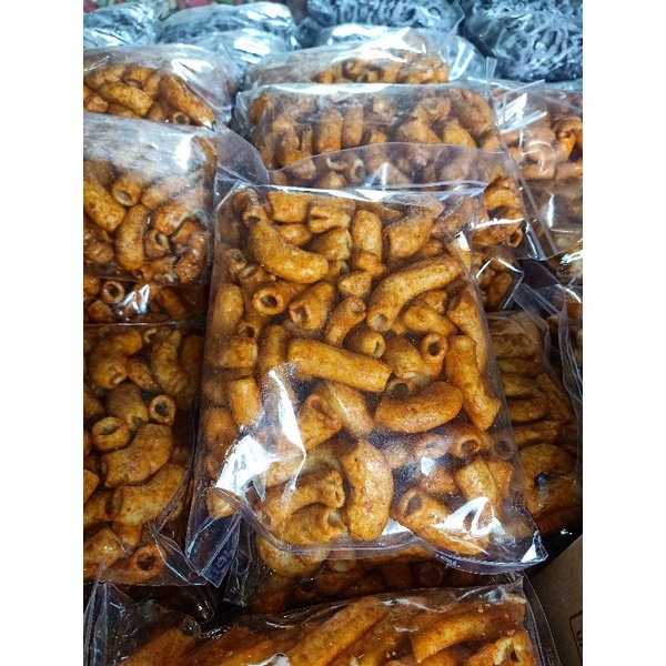 

kerupuk model pipa pedas manis