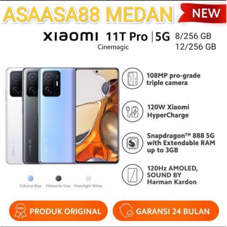 XIAOMI MI 11T PRO 8/256 & 12/256 GB GARANSI RESMI