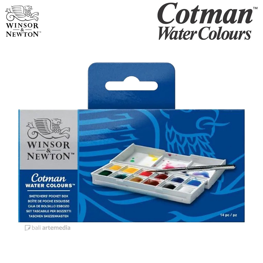 Winsor &amp; Newton - Cotman Watercolours Sketchers' Pocket Box 12 Half Pans