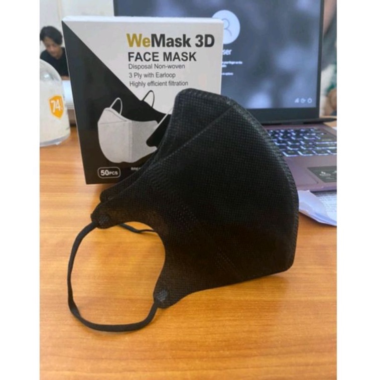 Masker Duckbill garis dewasa WeMask 3D 1 box isi 50pcs