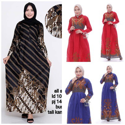 MS GAMIS BATIK SRIWEDARI MAXI SUPER JUMBO XXL LD 110