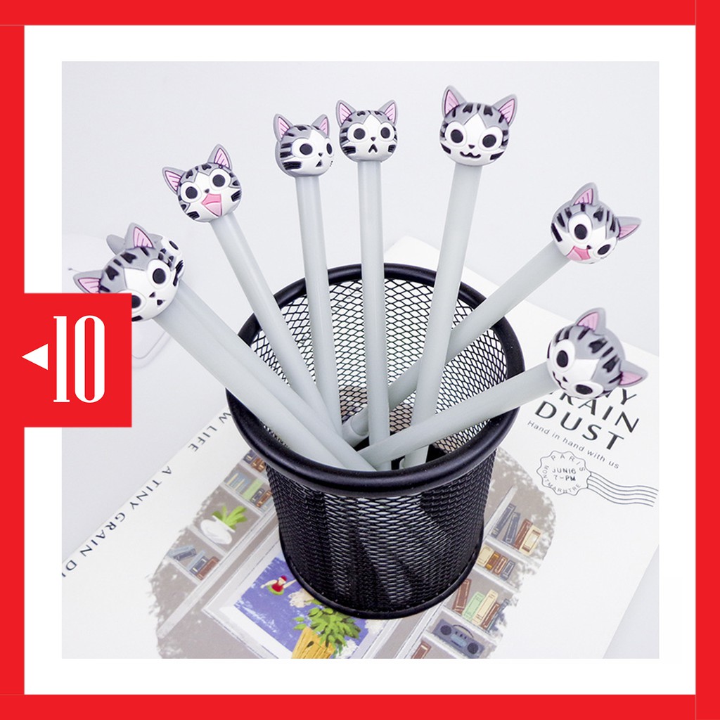 

PP22 pulpen gel karakter 0.5mm kucing abu gray cat alat tulis sekolah