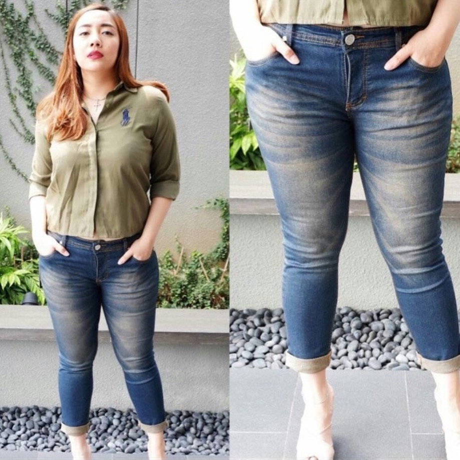 CELANA JEANS WANITA WASHBROWN SZ 27-38