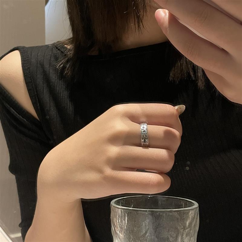 Cincin Model Mahjong Gaya Retro Untuk Aksesoris