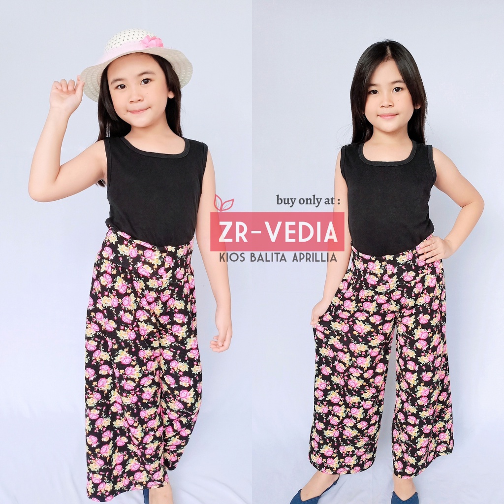 [MOTIF] Kulot Sasa 7-9 Tahun / Cullotes Panjang 7/8 Pants Adem Bawahan Harian Anak Perempuan Cewek