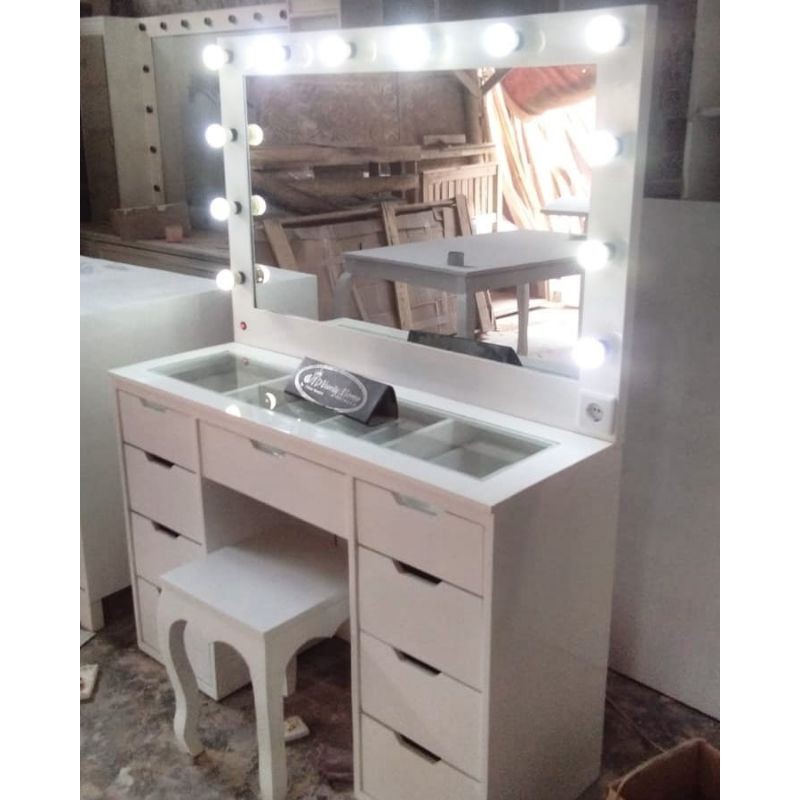 vanity mirror / meja rias / lampu rias / fullbody mirror / kaca rias / table 12