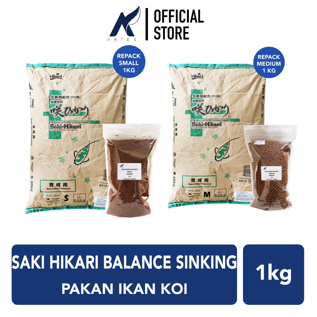 SAKI HIKARI BALANCE SINKING Makanan-Pelet-Pellet-Pakan Ikan Hias Koi-Mas Koki Oranda-Ranchu-dll Prem