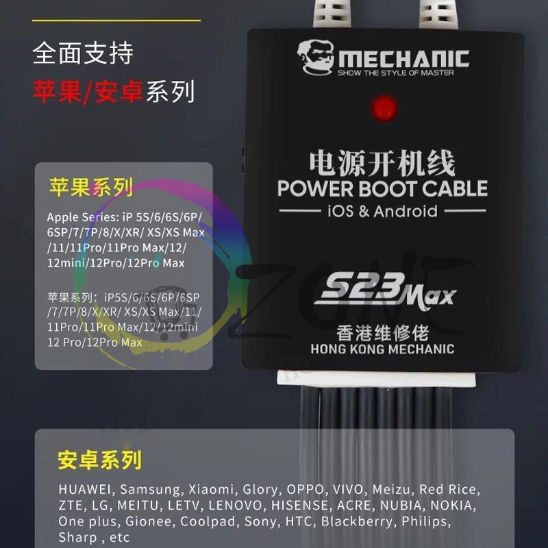 KABEL POWER SUPPLY MECHANIC S23 MAX FOR ANDROID IP 5S - 12 PRO MAX