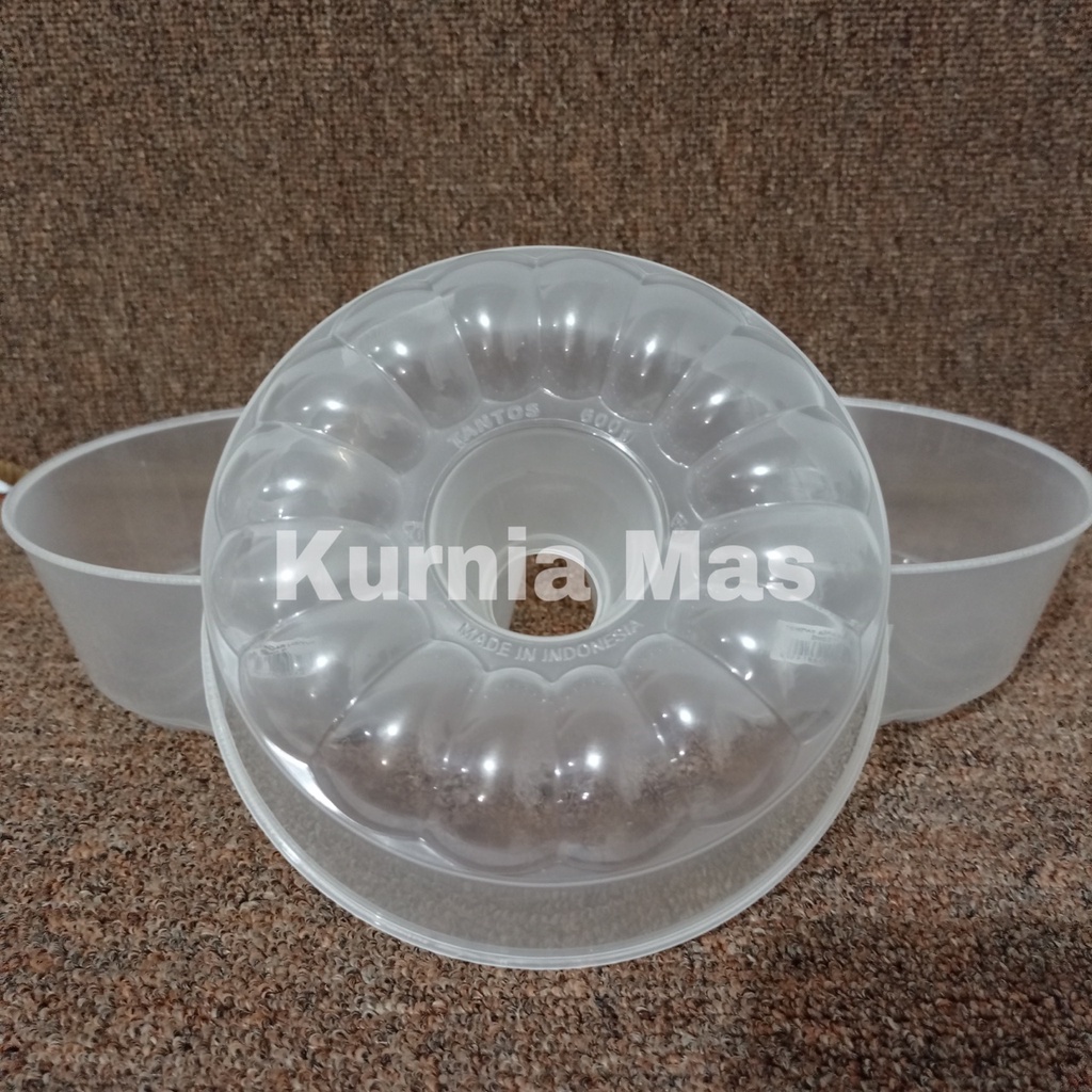 Cetakan Puding Lotus 16.5 CM Tempat Agar Jelly Plastik Bening