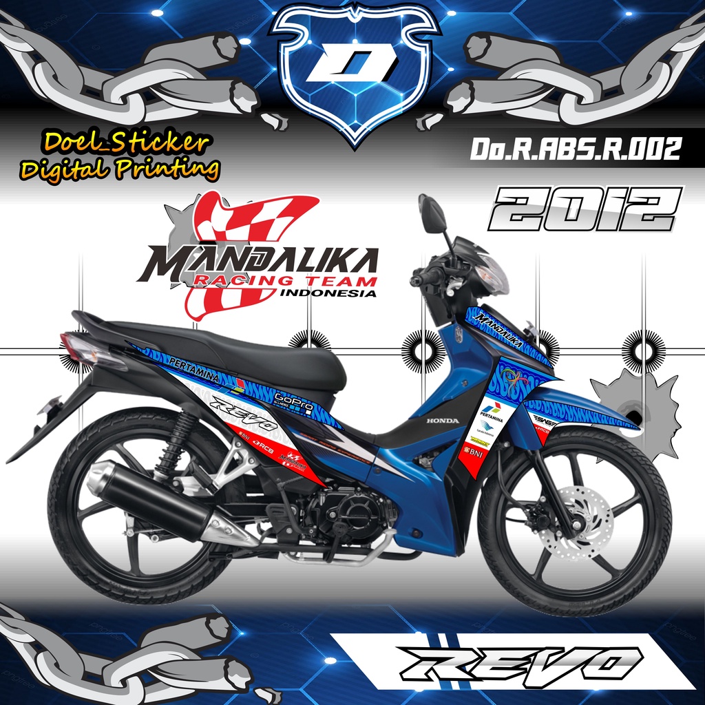 Sticker Striping Lis Variasi REVO FIT 2012/REVO ABSOLUTE R DOEL 002 MANDALIKA RACING