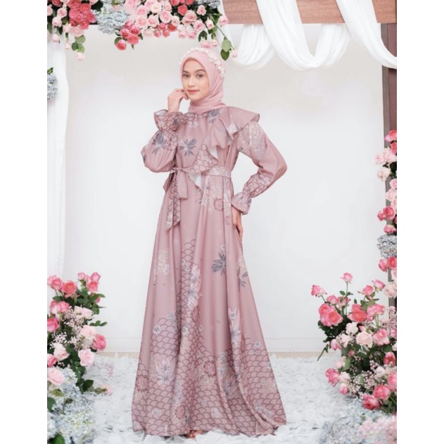 SIAP KIRIM Teratai Dress Dustypink XXL - Vanilla Hijab (NEW)