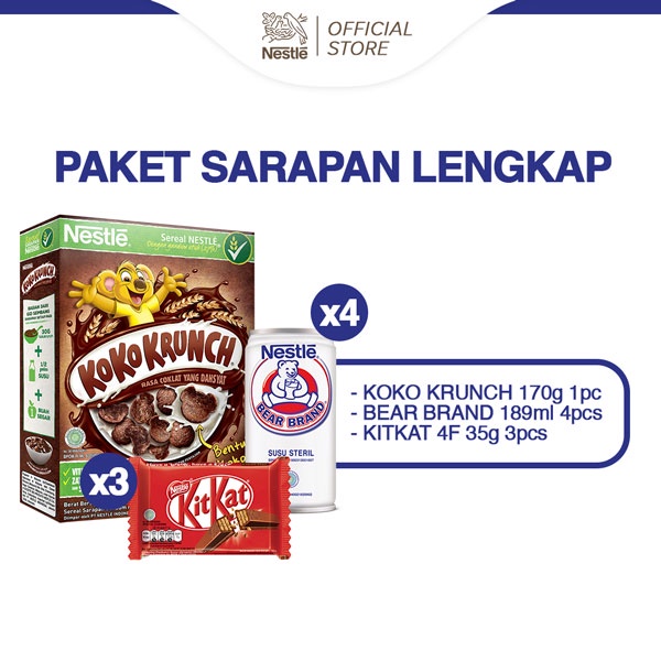 

Paket Sarapan Lengkap (Koko Crunch + Bear Brand + Kitkat)