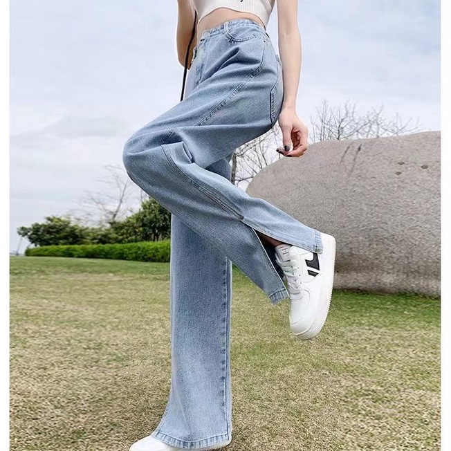 【SALE】Korean Casual Split Long pants Jeans Celana Panjang Jeans  Belah Samping  2150 (S/M/L)