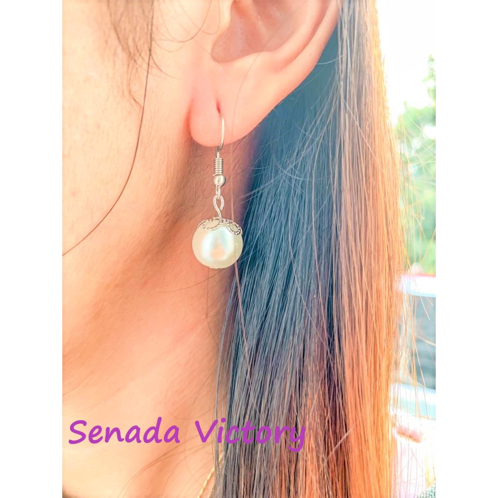 Senada Victory AM007 Anting Gantung Mutiara Satu Anting Korea Giwang Fashion