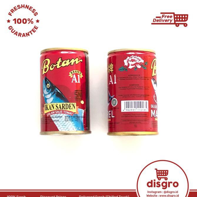 

Terlaris! Botan Sarden Saus Tomat 155Gr / Sardines / Ikan Sarden Botan