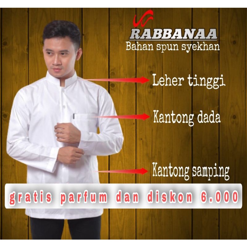 Baju Koko Habaib Putih Polos Lengan Panjang Koko Haibah Baju Koko Model Ammu