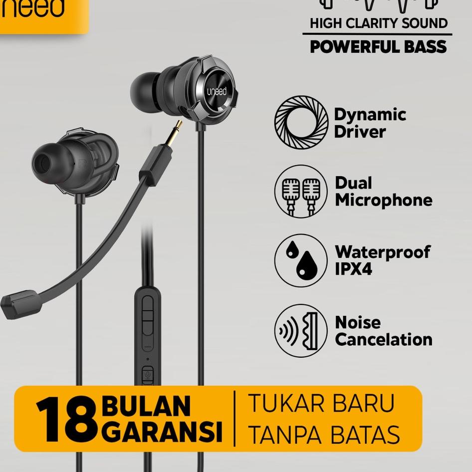 Viral UNEED In-Ear Gaming Earphone with Dual Microphone Wired - UEP131N