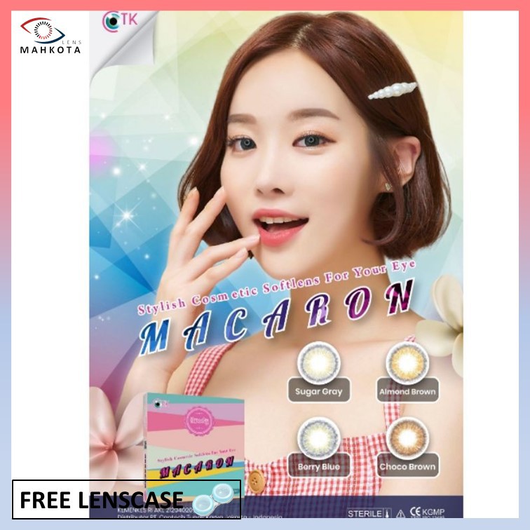 SOFTLENS MACARON / NORMAL &amp; MINUS (-0.50 s/d -3.00) BY CTK 14.5MM / FREE LENSCASE /GREY BROWN BLUE / Softlen Soflens Soflen