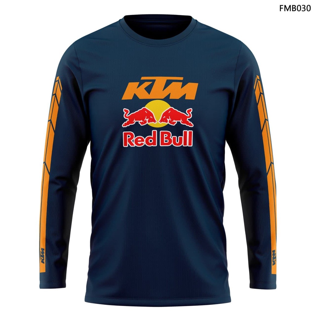 Kaos Balap Otomotif RedBull KTM Motor Cross Racing Baju Motor Trail KTM Lengan Panjang Distro