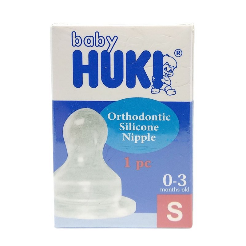 HUKI BABY Dot Nipple Orthodontic Silicone - Dot Gepeng Bayi Ukuran S M L Membentuk Gigi Rahang