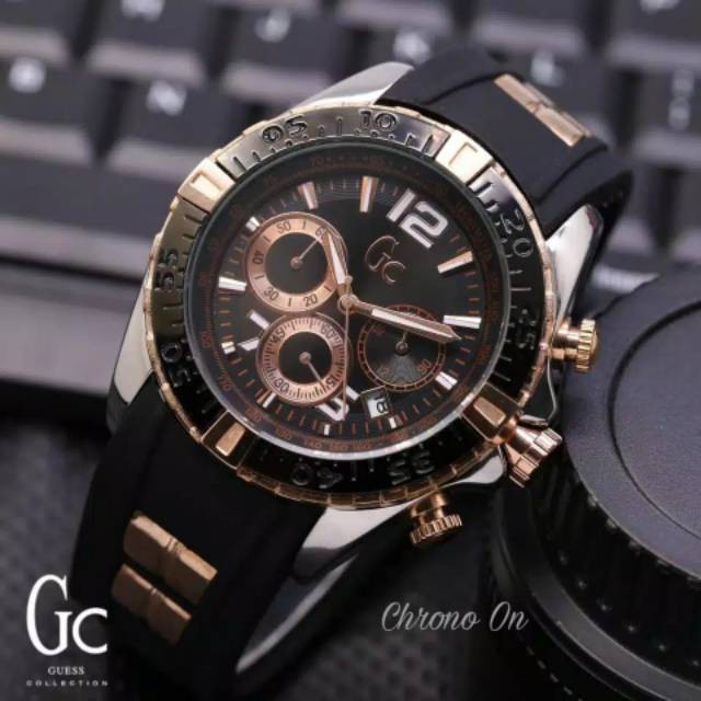 JAM TANGAN PRIA GC CHRONO RUBBER