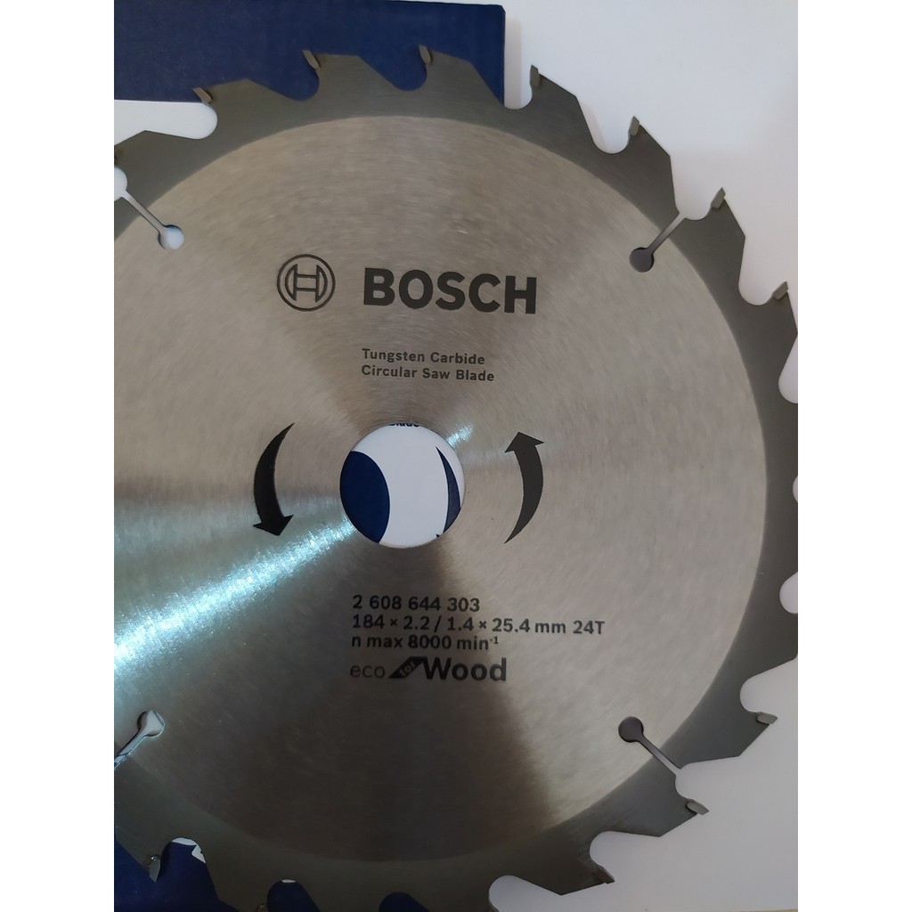 BOSCH Mata Gergaji Kayu Circle Saw Blade Eco 7&quot; x 24T Pisau Potong Kayu 7 inch Circular Saw Blade