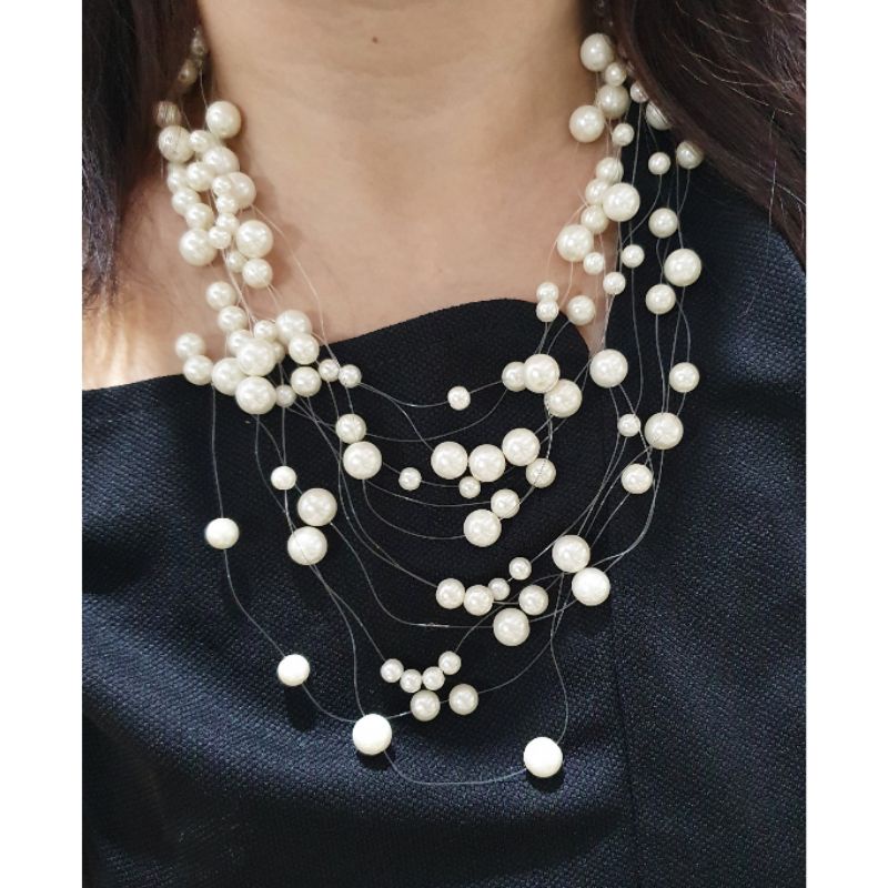 Kalung Premium Quality Pearl Mutiara Fashion Tidak Karatan K129