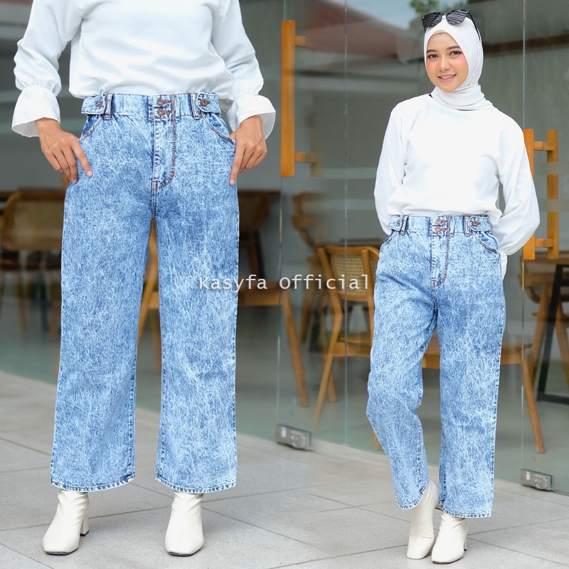 TERZA KULOT JEANS WANITA KANCING 2