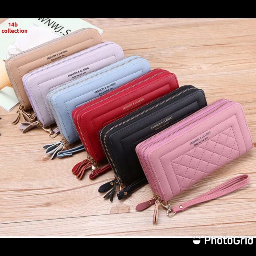 Dompet Lipat Panjang Wanita Motif FOREVER FASHION CLASSIC Korean Style K-POP Omo Omo Kiyowo