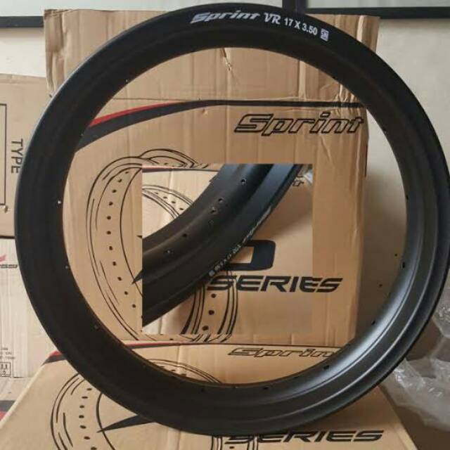 Velg Rossi Sprint 350 X 17 (lobang 32) VR Hitam (350 Ring 17 hole 32) CRF 150