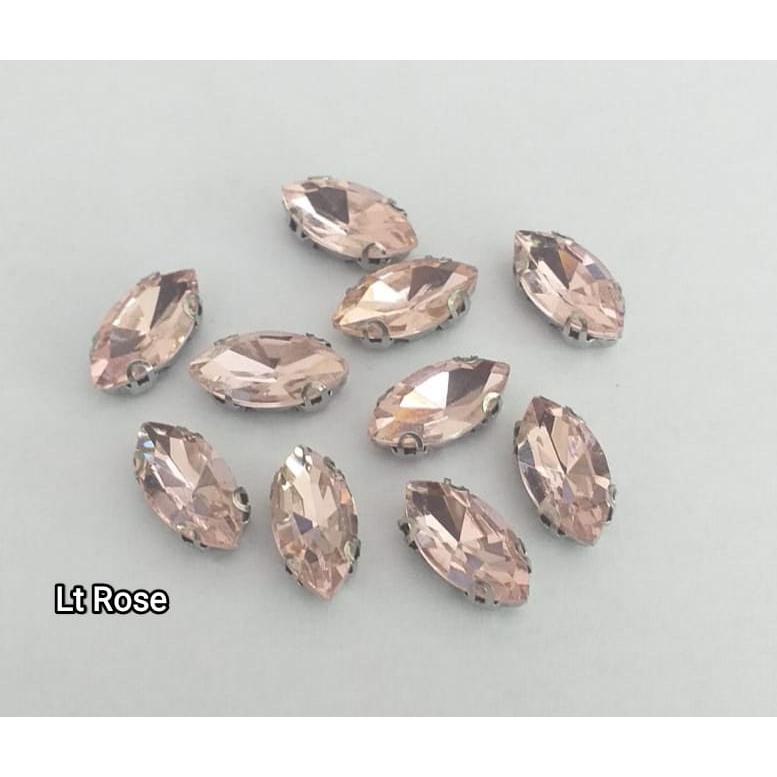 DIAMOND CANGKANG / Permata Cangkang Mata 6x12 Grade A Kaca, 100 pcs