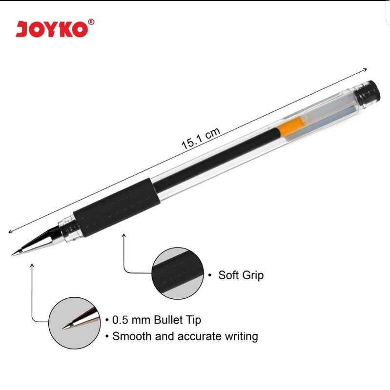 

Gel Pen / Pulpen / Pena Joyko JK-100 / 0,5 mm - hitam