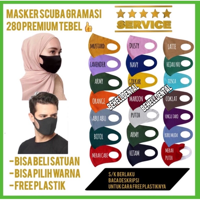 Masker scuba style korea hitam dewasa anak , model mask mirip pitta mask , kain bisa di cuci