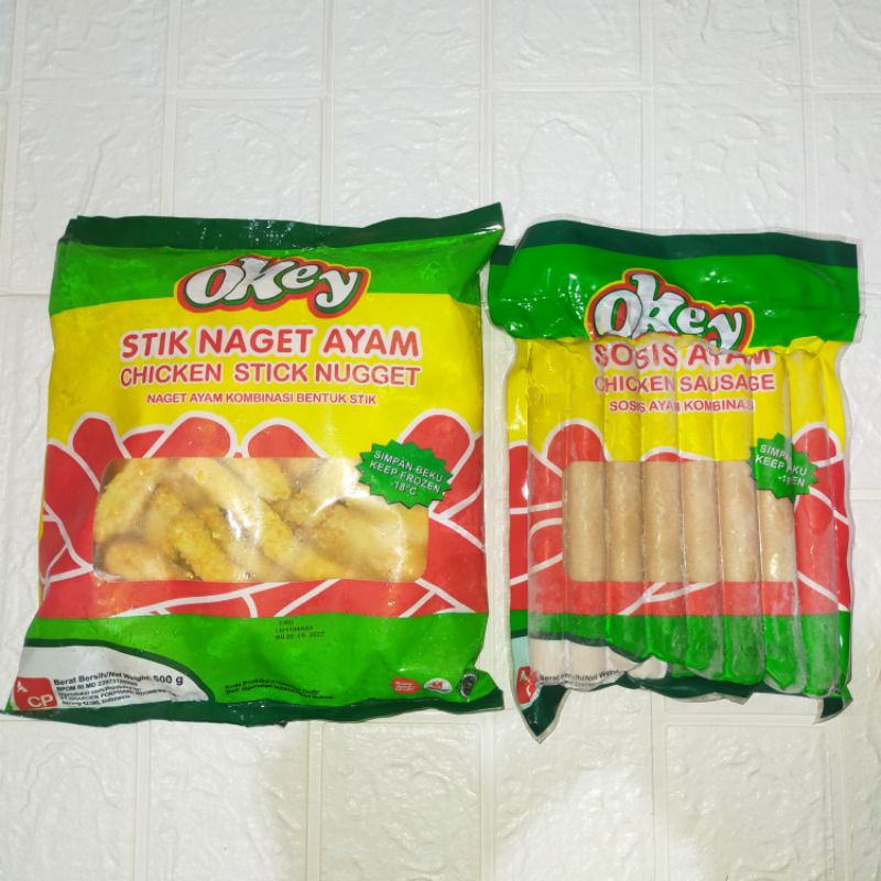 

OKEY STIK NAGET AYAM/CHICKEN STICK NUGGET / OKEY SOSIS AYAM 500g Warung Online