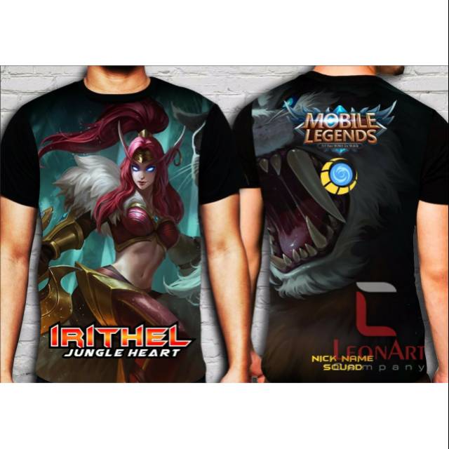 Irithel Clothes FREE add Squad & Nick - Baju Kaos Mobile Legend Original