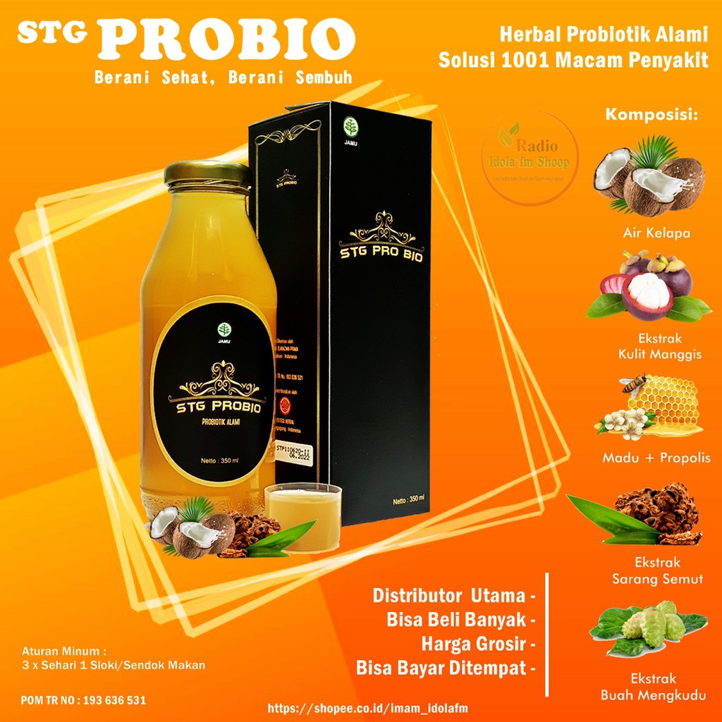 STG PRO BIO PROBIOTIK ALAMI ASLI OBAT HERBAL ORIGINAL 100% // STG PROBIO PRO BIO IZIN BPOM