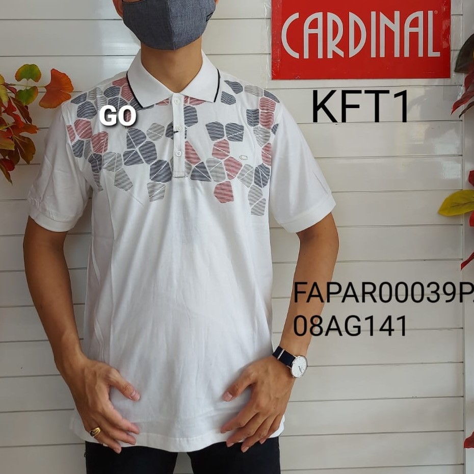 gos  KFT CARDINAL FORMAL TSHIRT Pakaian Pria Atasan Kaos Polo T-shirt Casual Original Lengan Pendek