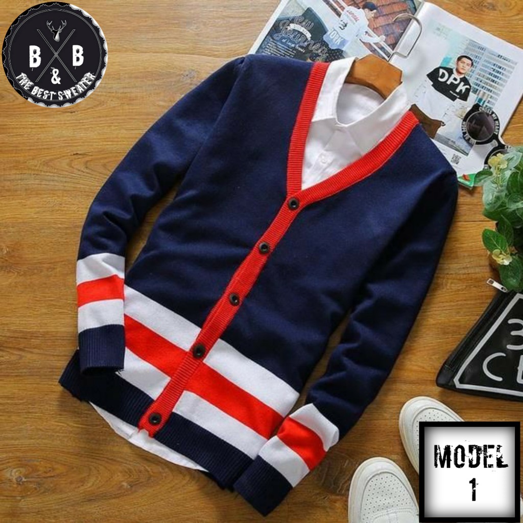 SWEATER RAJUT PRIA CASUAL V-NECK