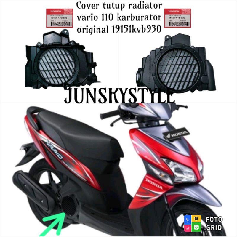 Cover tutup radiator vario 110 karburator original 19151kvb930