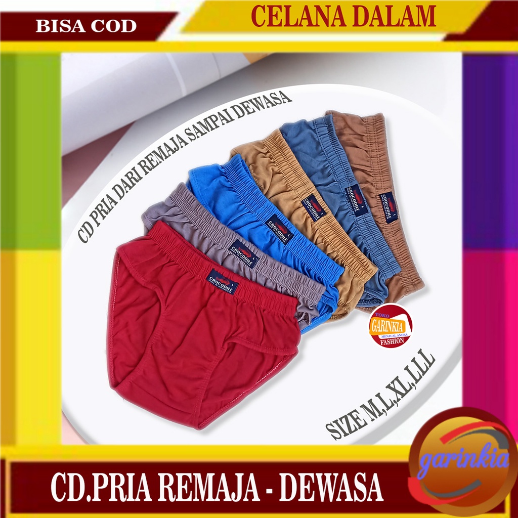 6 PCS Celana Dalam Pria Remaja Dewasa Katun