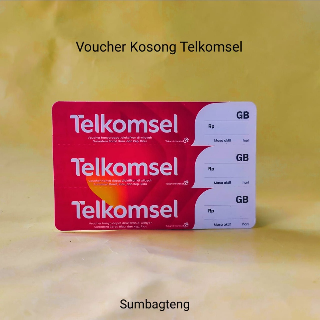 Voucher Kosong Telkomsel Area Sumbagteng