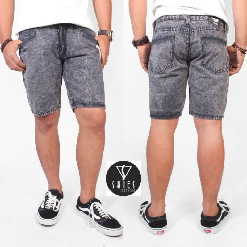 Celana Jeans Pendek Woshing Pria Slimfit Short pants Premium Biowash Soft Jeans