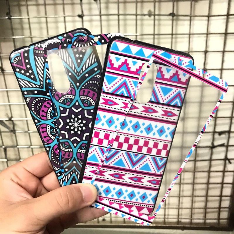 Case Motif Tribal + Tempered Glass Type Samsung/Oppo/Xiaomi/Vivo