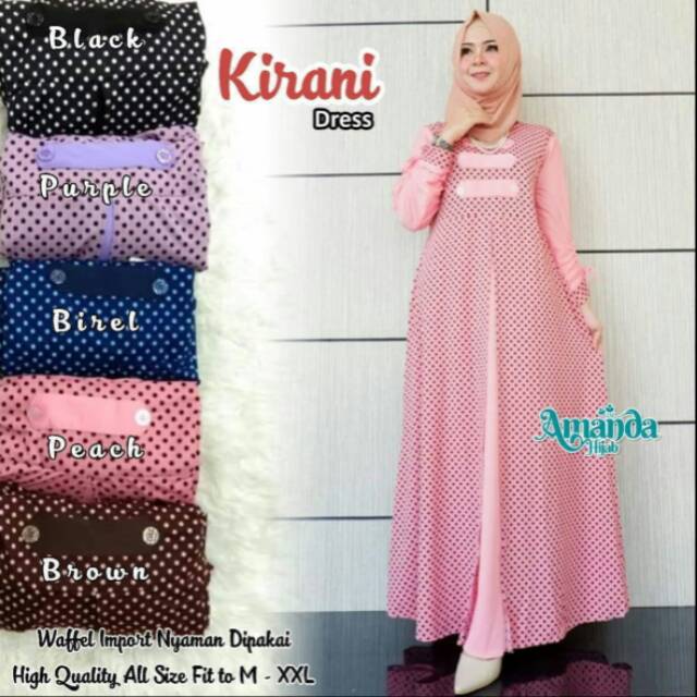 Dress Wafle Import Jumbo Kirani Ori Amanda