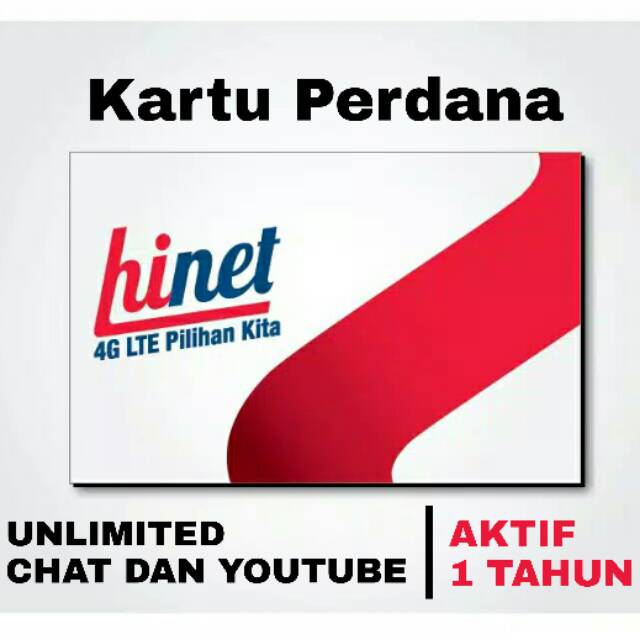 Kartu Perdana Unlimited Youtube Hinet 4g Lte Shopee Indonesia
