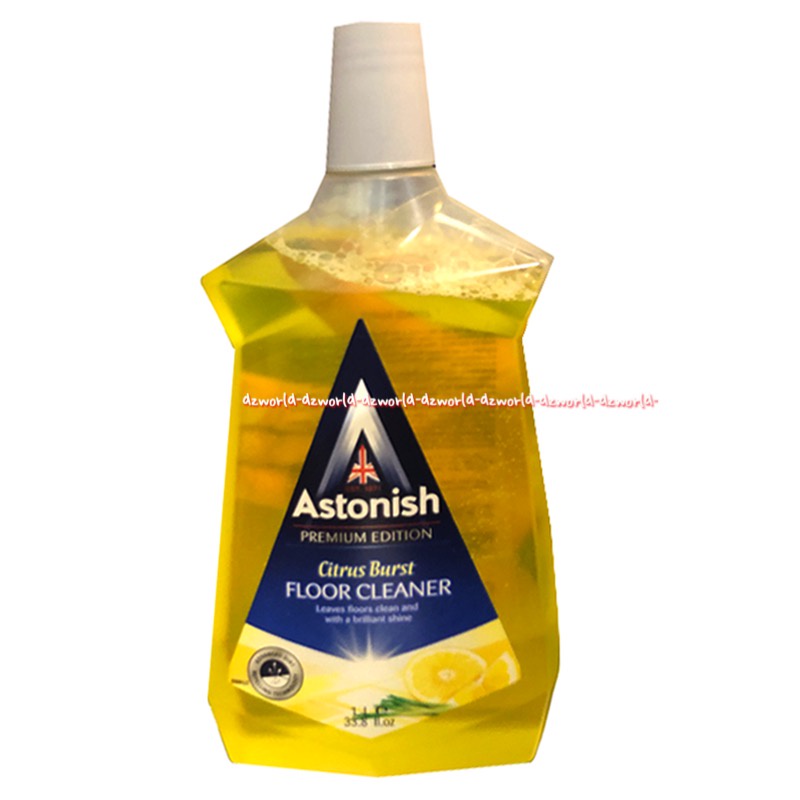 Astonish Citrus Burst Floor Cleaner 1L Cairan Pembersih Lantai Wangi Jeruk Lemon 1 Litter Astonis Floors Cleanser Ngeperl