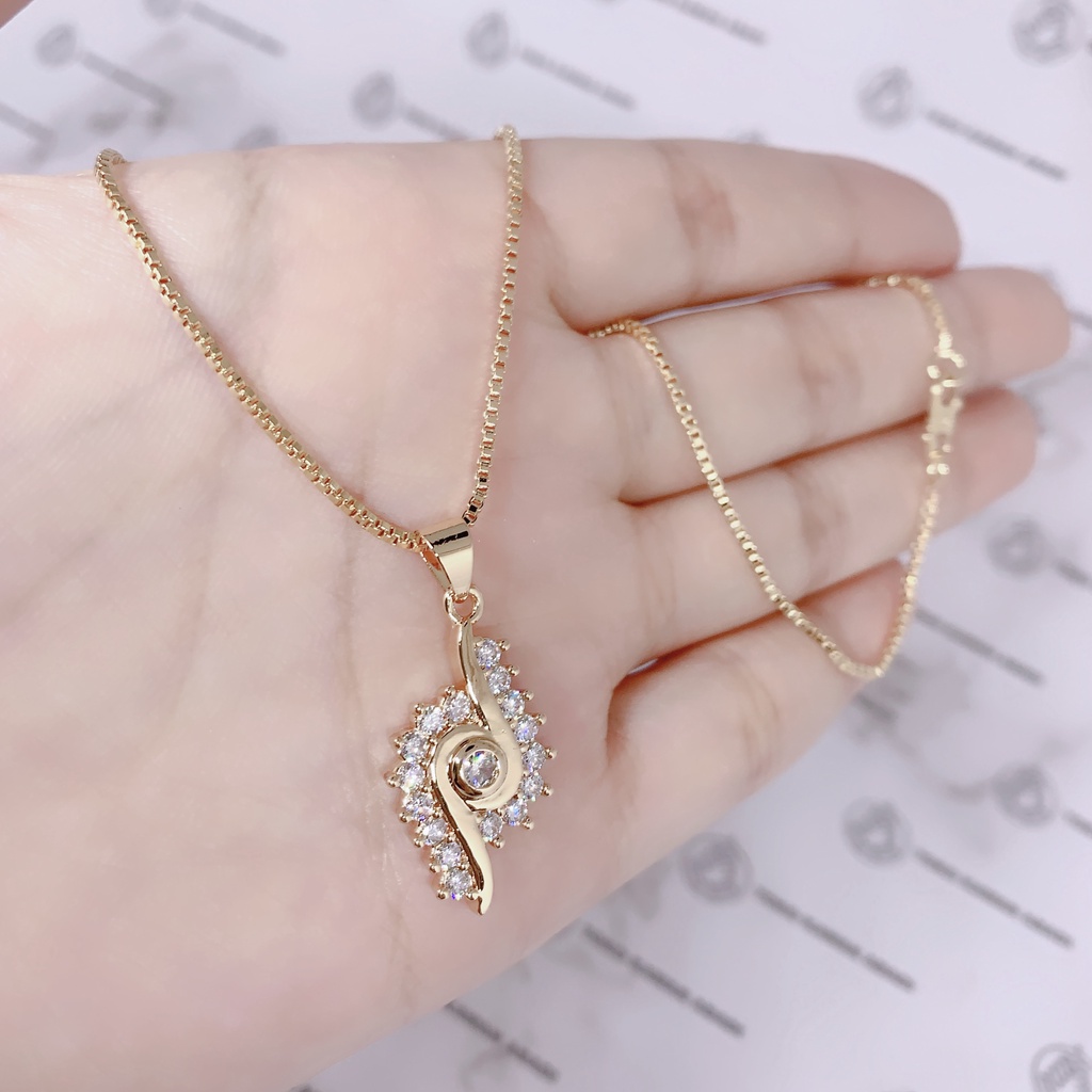 Kalung Xuping Gold Perhiasan Fashion Wanita liontin Permata Biola 22