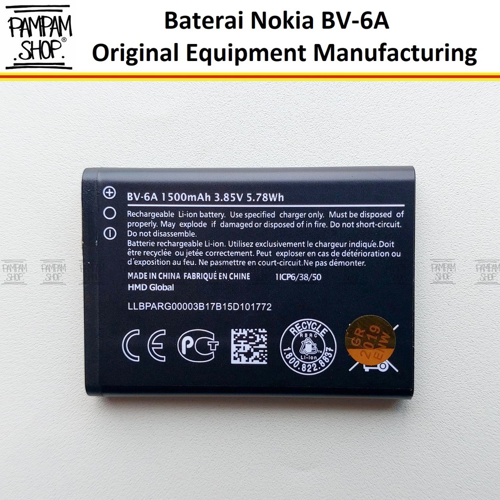 Baterai Nokia BV6A BV-6A BV 6A Pisang 8110 4G Lte Reborn 2019 Original OEM Batre Batrai Battery Ori