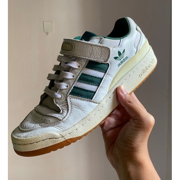 adidas forum low white green