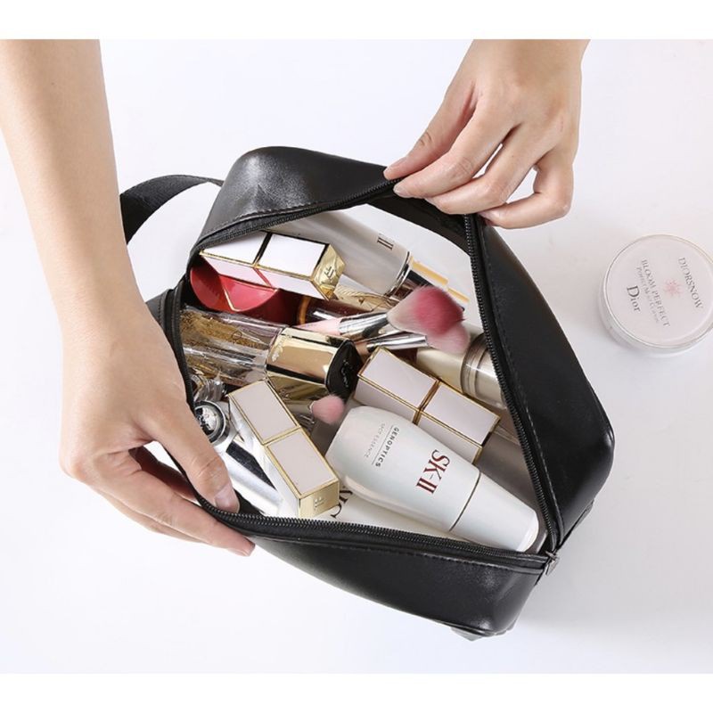 Tas Kosmetik Transparan Washbag Anti Air / Tas Travel Toiletry Bag Waterproof  - Pouch Make Up Toiletries - Tas Sabun Peralatan Mandi Travel